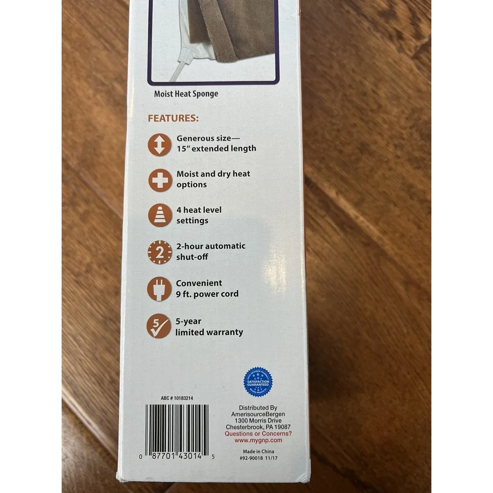 New Deluxe Heating Pad Moist Or Dry Heat Brown Micro Plush 15